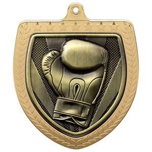 Cobra Boxing Shield Medal (75mm) - MM24213G Gold