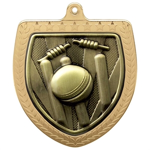 Cobra Cricket Shield Medal (75mm) - MM24209G Gold