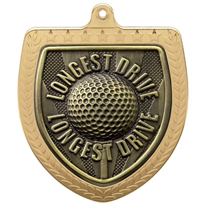 Cobra Golf Longest Drive Shield Medal (75mm) - MM24212G Gold