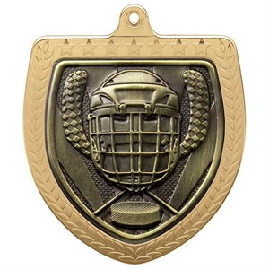 Cobra Ice Hockey Shield Medal (75mm) - MM24217G Gold