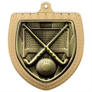 Cobra Field Hockey Shield Medal (75mm) - MM24219G Gold