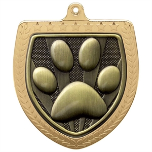 Cobra Dog Obedience Shield Medal (75mm) - MM24223G Gold