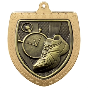 Cobra Running Shield Medal (75mm) - MM24216G Gold