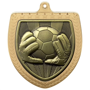 Cobra Football Goal Keeper Shield Medal (75mm) - MM24202G Gold