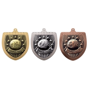 Cobra 1st, 2nd & 3rd Place Shield Medal - MM24197/ MM24198/ MM24199