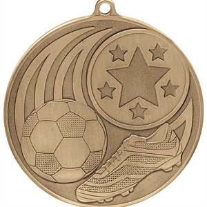 Iconic Football Medal (55mm) - MM24259G Antique Gold