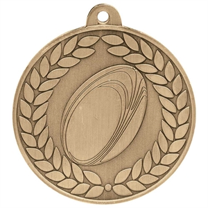 Aviator Rugby Medal (50mm) - MM24278G Antique Gold