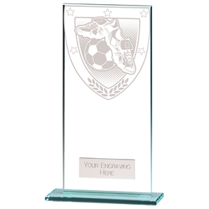 Millennium Football Boot & Ball Jade Glass Award - CR20377E