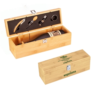 Bamboo Gaia Wine Box with tools - BB22138A