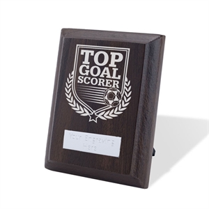 Britannia Football Top Goal Scorer Walnut Plaque - AFFWP6-FOOT15