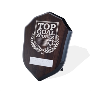 Britannia Football Top Goal Scorer Walnut Shield - AFWS31FOOT15