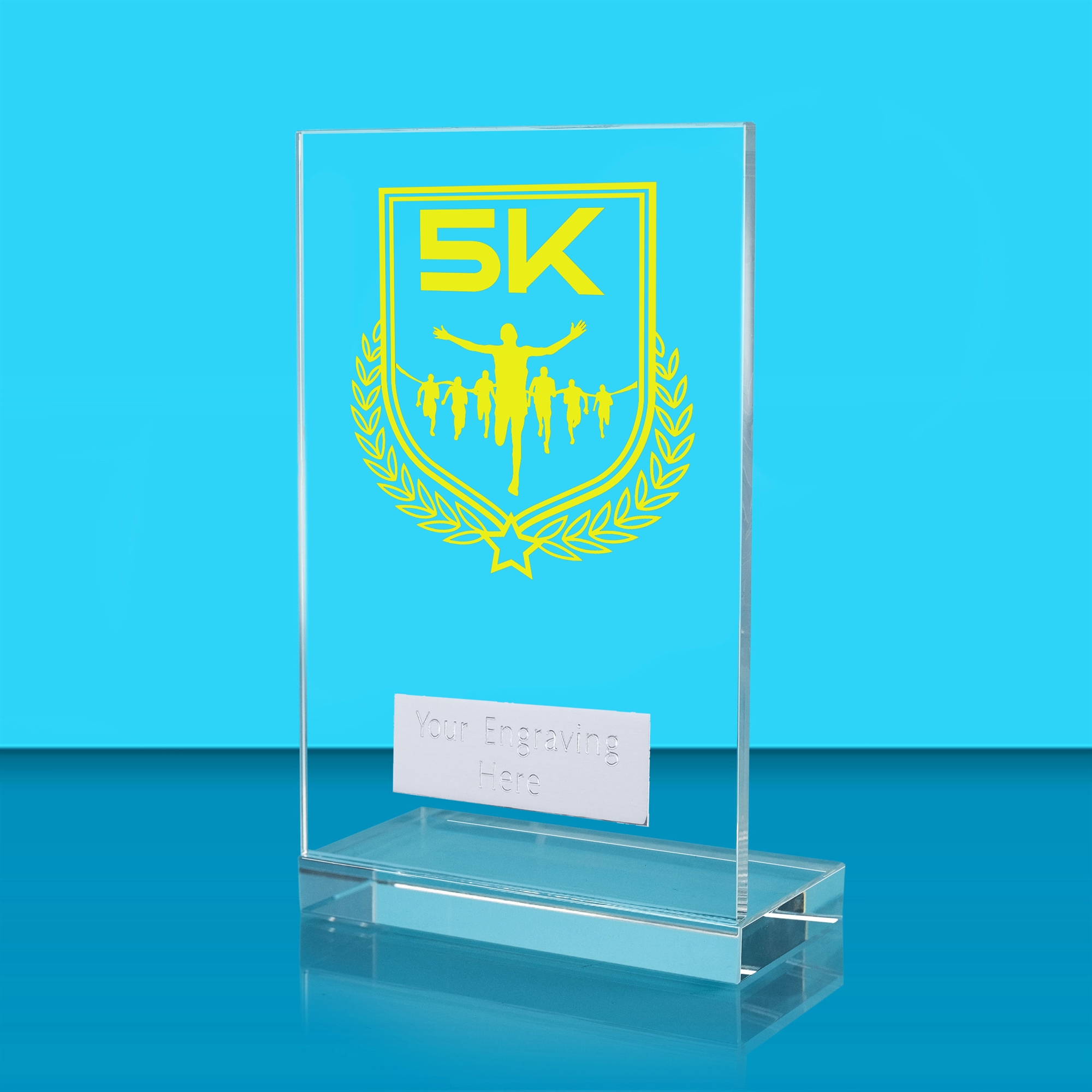 Achievement 5K Run Glass Award - AFG024-ATH11 | Impact Trophies