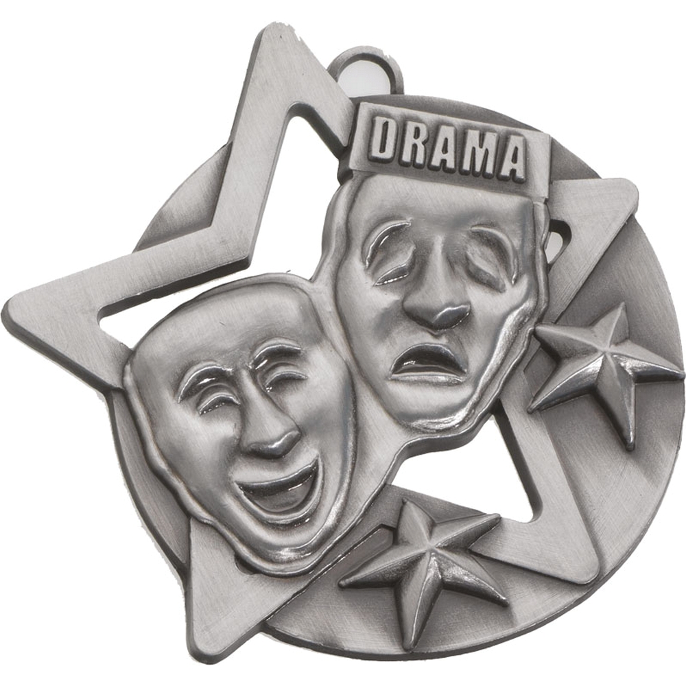 Performance Trophy Medals 10 Pack Silver Drama Medals - 2 Inch Trophy ...